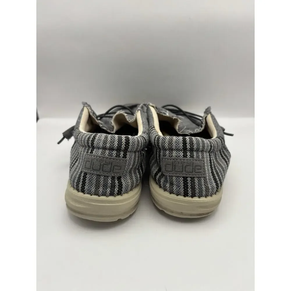 Hey Dude Wally Gray Slip On Shoes Men Size 9